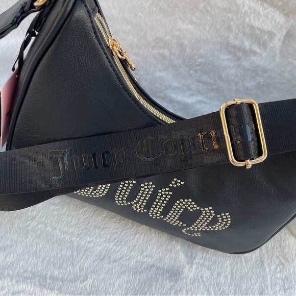 NEW Juicy Couture Black and Gold Obsession Crossbody Bag with Gold Hardware - Picture 5 of 5